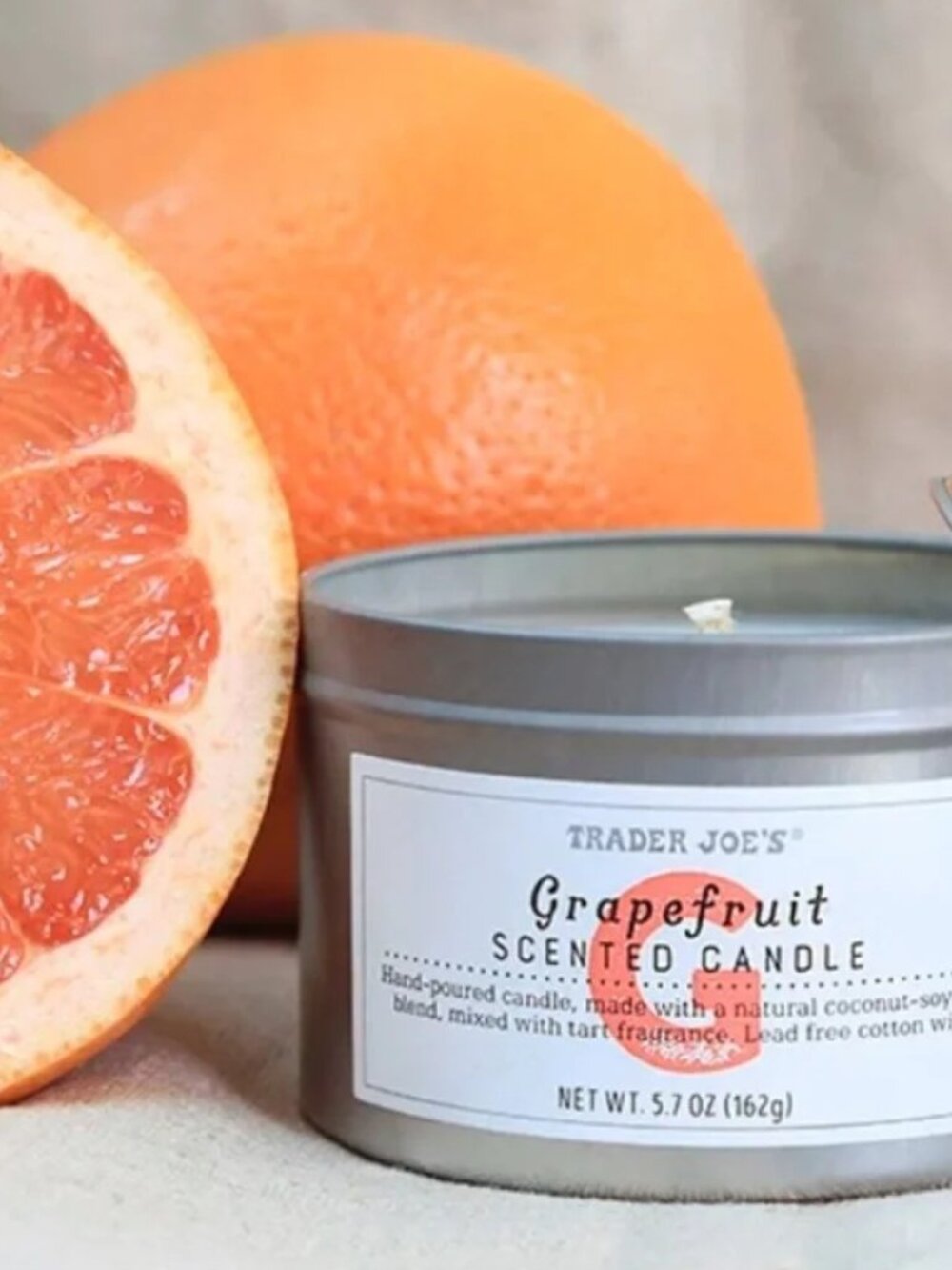 NEW Trader Joe’s Grapefruit Scented Candle Seasonal Limited Edition